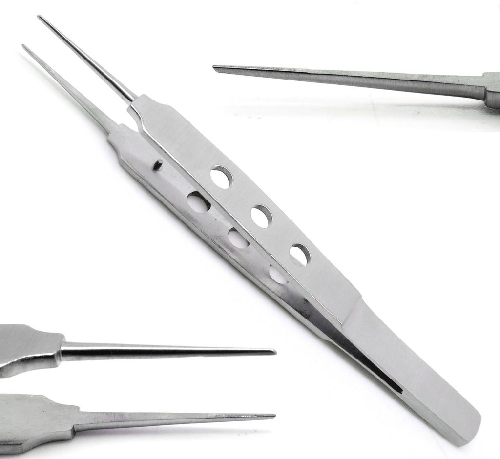 McPherson Tying Forceps 4" Straight Ophthalmic Smooth Suture Premium Instruments